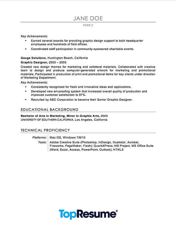 Graphic Design Resume Sample