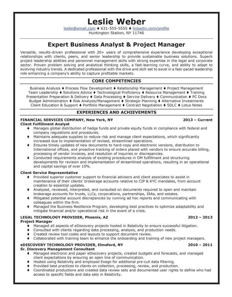 Leslie's resume before TopResume